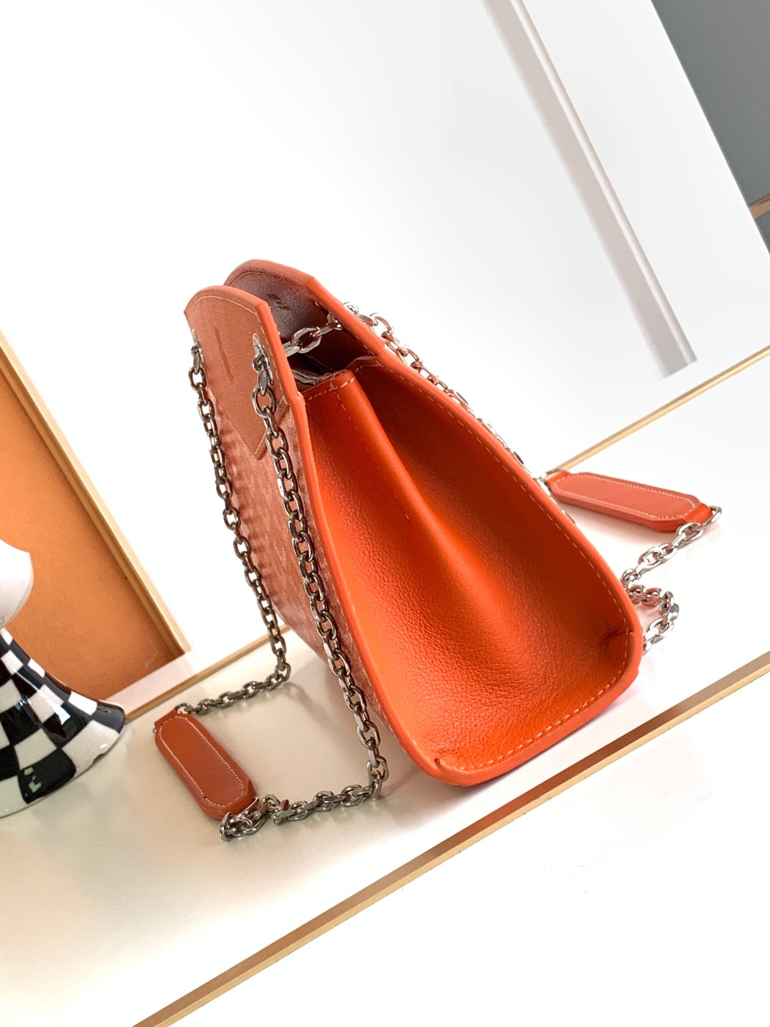 Rouette Structure Mini Shoulder Bag In Orange